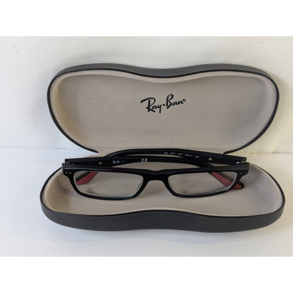 Ray-Ban RB5277 2077 Sandblasted Matte Black Eyeglass Frames 52mm w/ Case